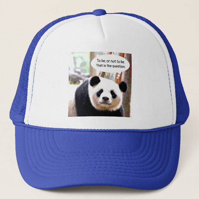 Panda Bear Shakespeare Quote Elegant Modern Keps (Framsida)