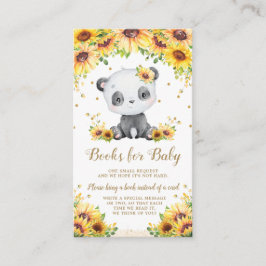 Panda Bear-Solros Baby Shower Ta med Bok Tilläggskort