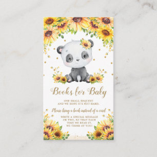 Panda Bear-Solros Baby Shower Ta med Bok Tilläggskort
