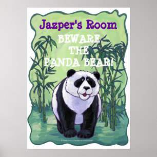 Panda Bear Stationery Poster