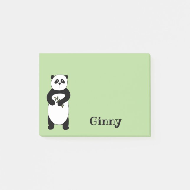 Panda Bear Sticky Note Pad Post-it Block (Framsida)
