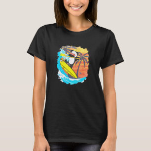 Panda Bear Surfing Surfing Surfboard Sup Stopp Pad T Shirt