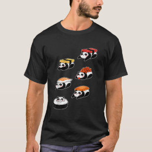 Panda Bear Sushi Sashimi Japansk Mat T Shirt