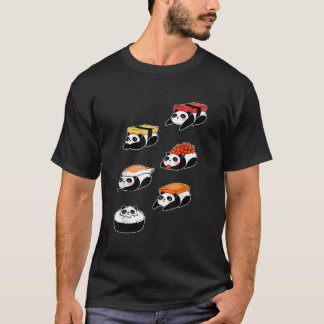 Panda Bear Sushi Sashimi Japansk Mat T Shirt