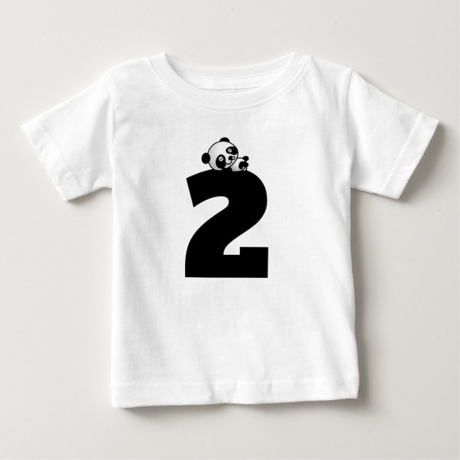 Panda Bear T-Shirts, ålder 2 år T Shirt (Framsida)