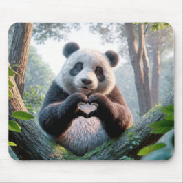 Panda Bear Tassar i hjärtform Musmatta