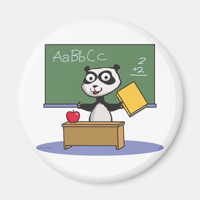 Panda Bear Teacher Magnet (Framsidan)