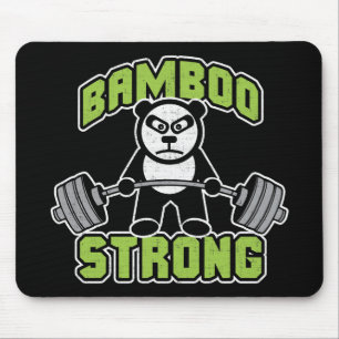 Panda Bear Tecknad - Bamboo Strong - Deadlift Musmatta