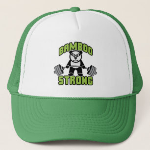 Panda Bear Tecknad - Bamboo Strong - Deadlift Truckerkeps