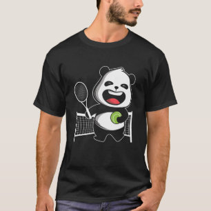 Panda Bear Tennis Player Court Racket Backhand Tra T Shirt