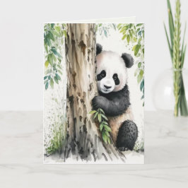 Panda Bear Thinking Kort