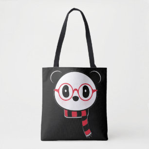 Panda Bear Tote Bag - Leon Panda Bear Tygkasse