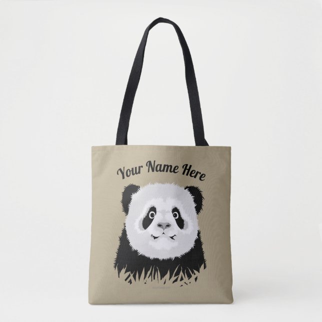 Panda Bear Tote Bag Tygkasse (Framsida)