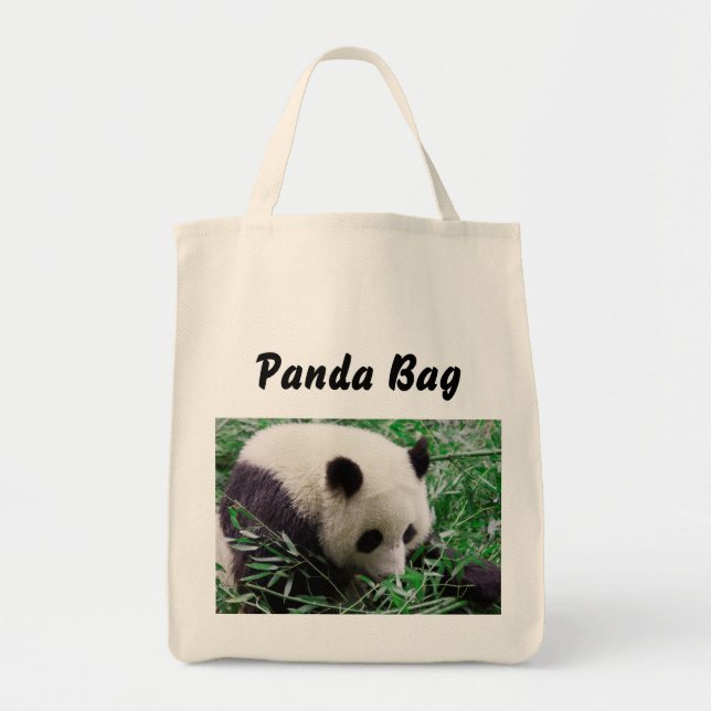 Panda Bear Tote-väska Tygkasse (Framsidan)
