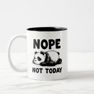 Panda Bear-Two-Tone Coffee Mugg, inte i dag Två-Tonad Mugg