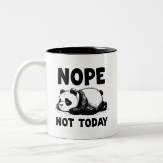 Panda Bear-Two-Tone Coffee Mugg, inte i dag Två-Tonad Mugg