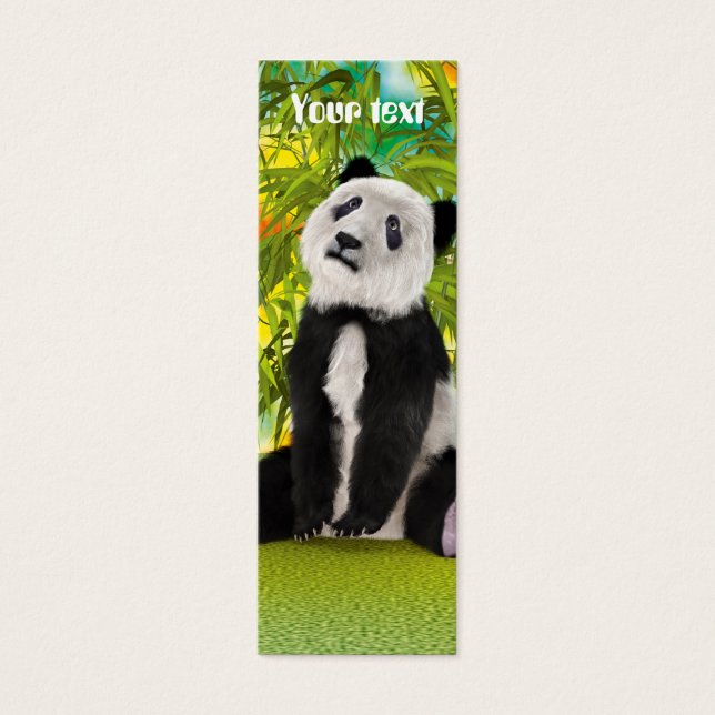 Panda Bear Unge Litet Visitkort (Framsidan)