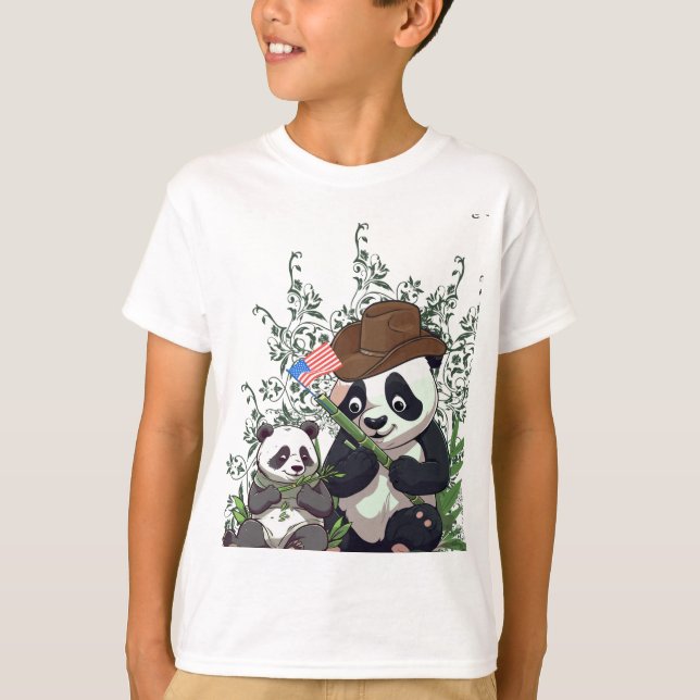 Panda Bear USA T Shirt (Framsida)
