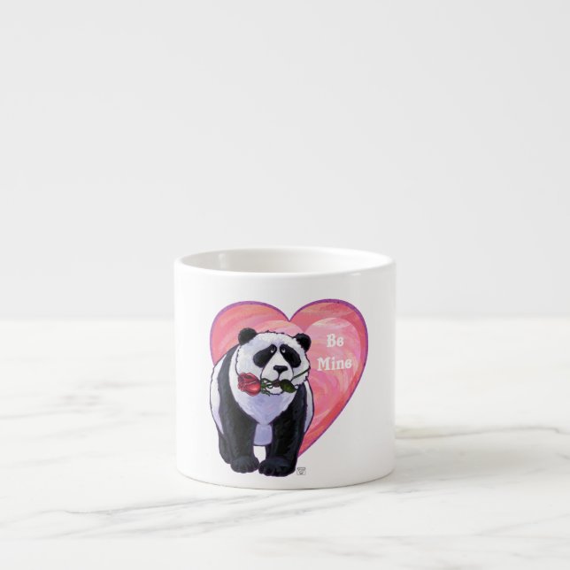 Panda Bear Valentindagen Espressomugg (Framsidan)
