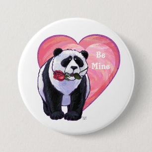 Panda Bear Valentindagen Knapp
