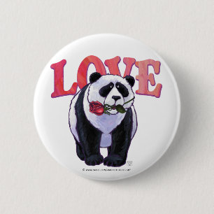 Panda Bear Valentindagen Knapp