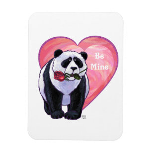 Panda Bear Valentindagen Magnet
