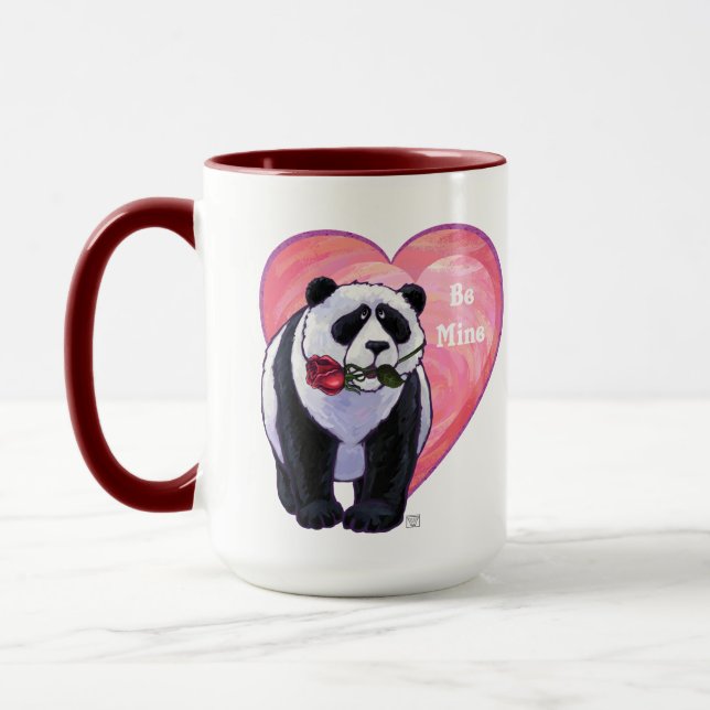 Panda Bear Valentindagen Mugg (Vänster)