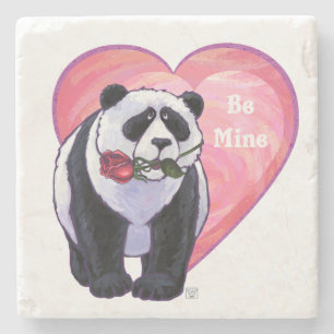Panda Bear Valentindagen Stenunderlägg