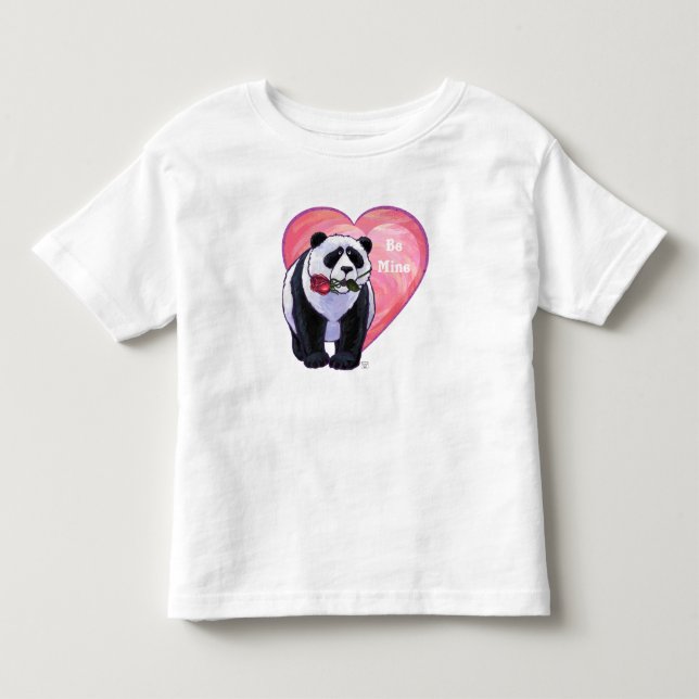 Panda Bear Valentindagen T-shirt (Framsida)