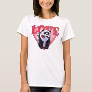 Panda Bear Valentindagen T Shirt