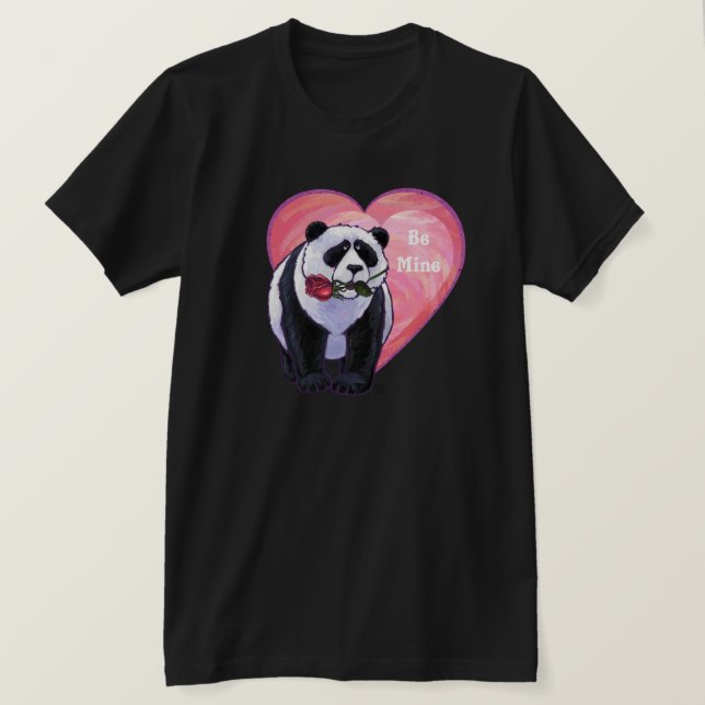Panda Bear Valentindagen Tee Shirt (Design framsida)