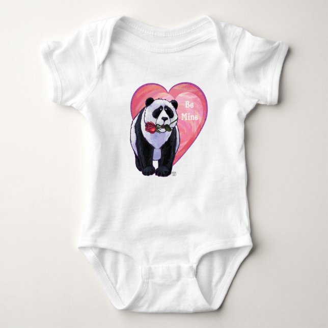 Panda Bear Valentindagen Tee Shirt (Framsida)