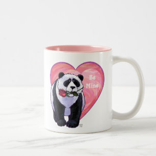 Panda Bear Valentindagen Två-Tonad Mugg