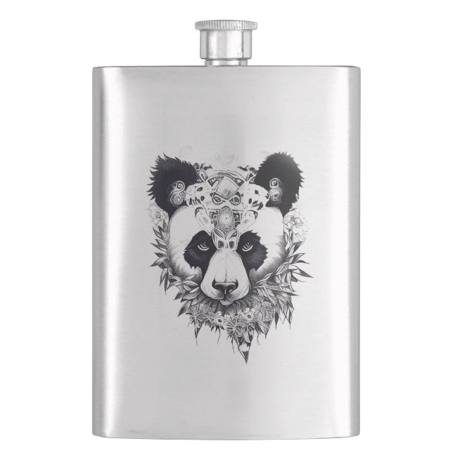 Panda Bear Vild Animal Nature Illustration Art Tat Fickplunta (Framsidan)