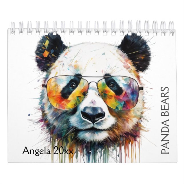 Panda Bear Watercolor Kalender (Omslag)
