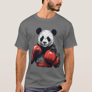 Panda Bear Wearing Boxing Glove Funny Boxing Pre T Shirt