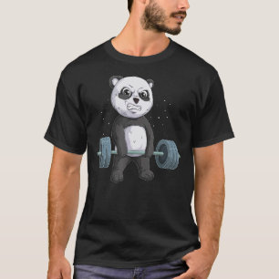 Panda Bear Weightlift Deadlift Manar Fitness Gym T Shirt
