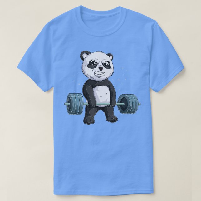 Panda Bear Weightlift Funny Deadlift Manar Fitnes T Shirt (Design framsida)