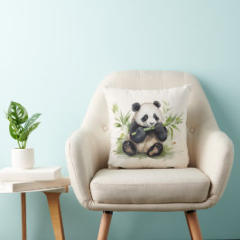 Panda Bear with Bamboo Kudde