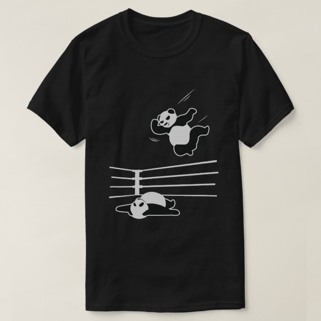 Panda Bear Wrestling Shirt Funny Panda Gift T Shirt (Design framsida)