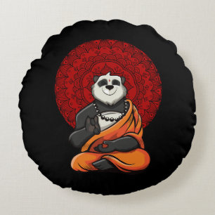 Panda Bear Zen Yoga Meditation Buddha Rund Kudde