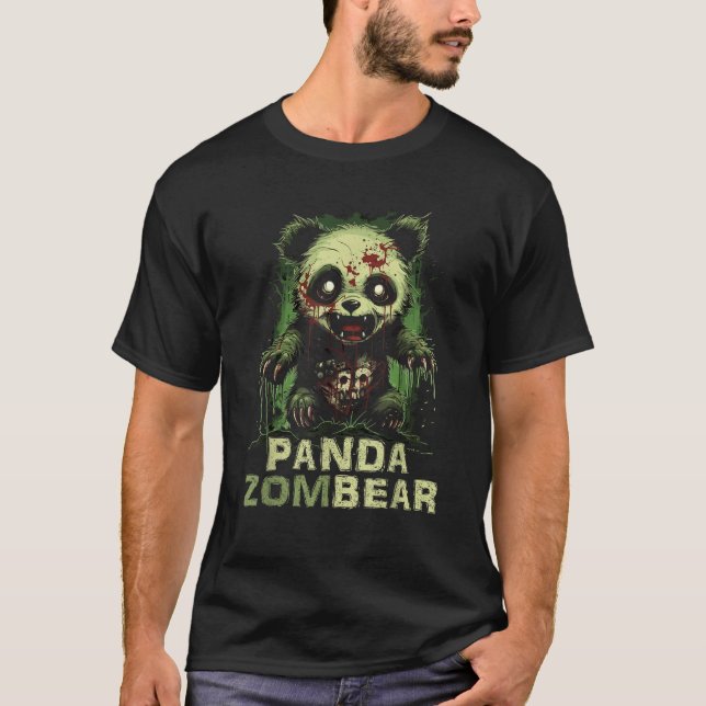 Panda Bear Zombie Halloween Tshirt För barn Kvinno T Shirt (Framsida)
