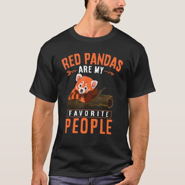 Panda Bear Zoo Animal Cute Animal Red Panda T Shirt (Framsida)