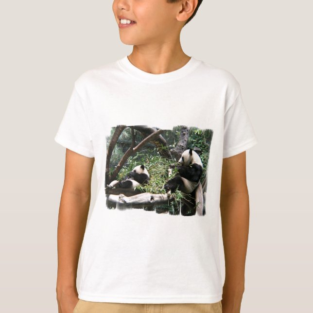 Panda Bears Barnens sötskjorta Tee Shirt (Framsida)