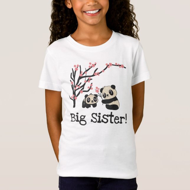 Panda Bears Big Sister T-shirt (Framsida)