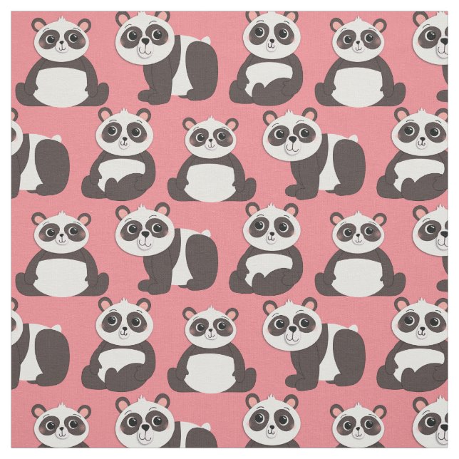 Panda Bears Cute Kids Tyg (Provkarta)