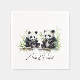 Panda Bears för årsdagen Party Pappersservett
