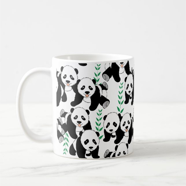 Panda Bears Graphic Kaffemugg (Vänster)