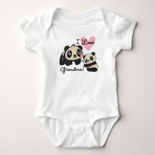 Panda Bears I Kärlek Grandma T-shirt