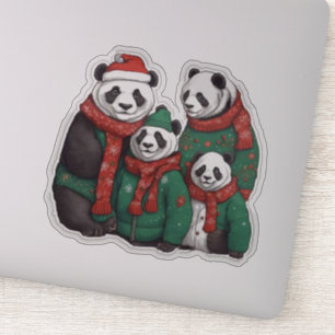 Panda Bears i Sweaters Klistermärken